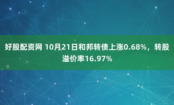 好股配资网 10月21日和邦转债上涨0.68%，转股溢价率16.97%